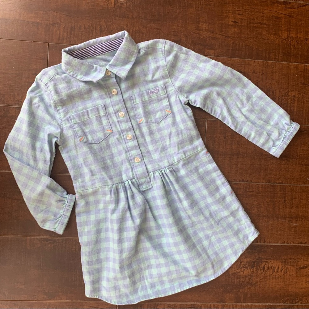 Vineyard Vines Toddler Girls Flannel Tunic Top Dress 3T